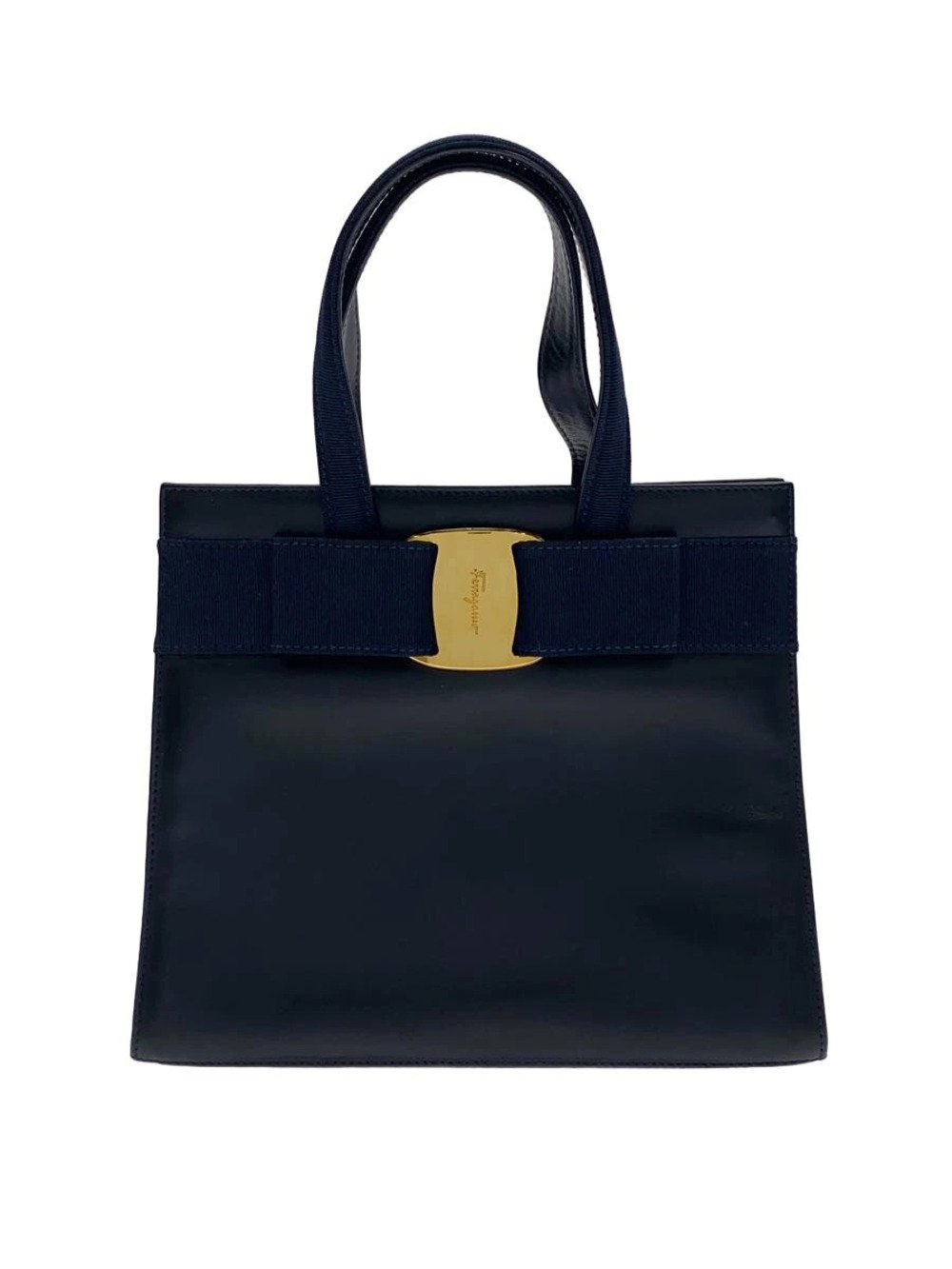 Salvatore Ferragamo Vara Handbag Leather Black